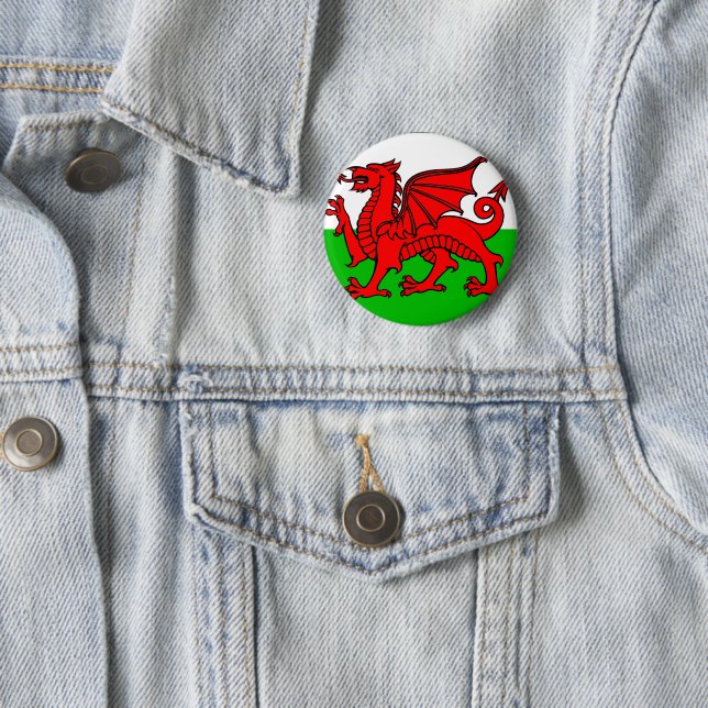 Waliser-Flagge Button (Beispiel)