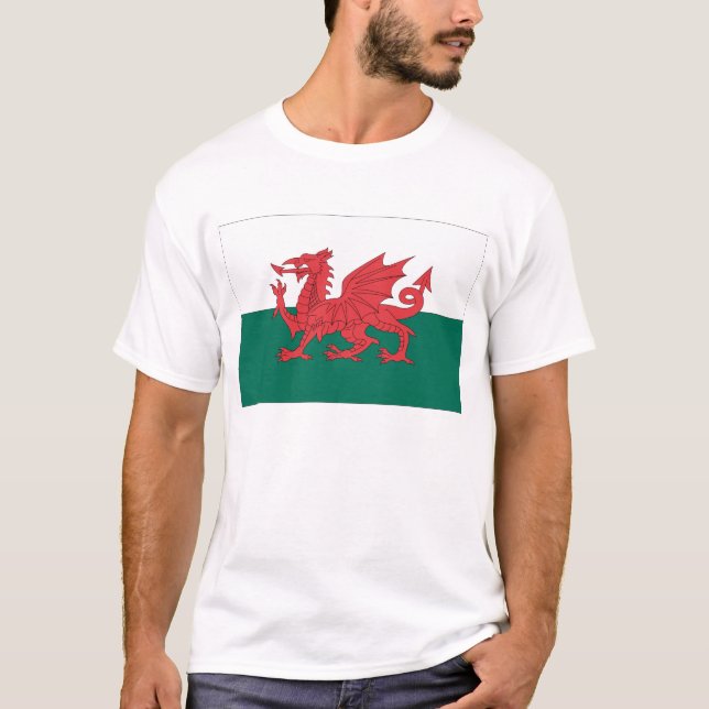 Waliser-Flagge T-Shirt (Vorderseite)