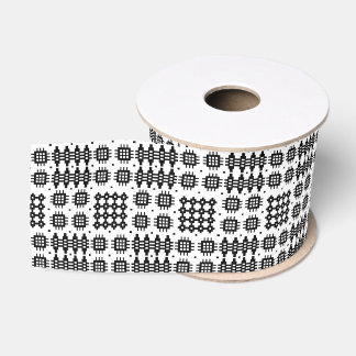 Waliser-Imitat-Tapisserie-Schwarzes, weißes Ripsband