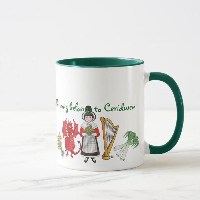 Waliser-Kostüm, Embleme, zu personifizieren Tasse (Rechts)