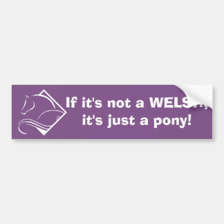 Waliser-Pony Bumbersticker Autoaufkleber