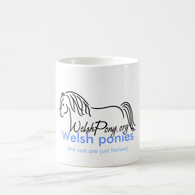 Waliser-Pony u. Pfeiler-Gesellschaft von Amerika Kaffeetasse (Mittel)