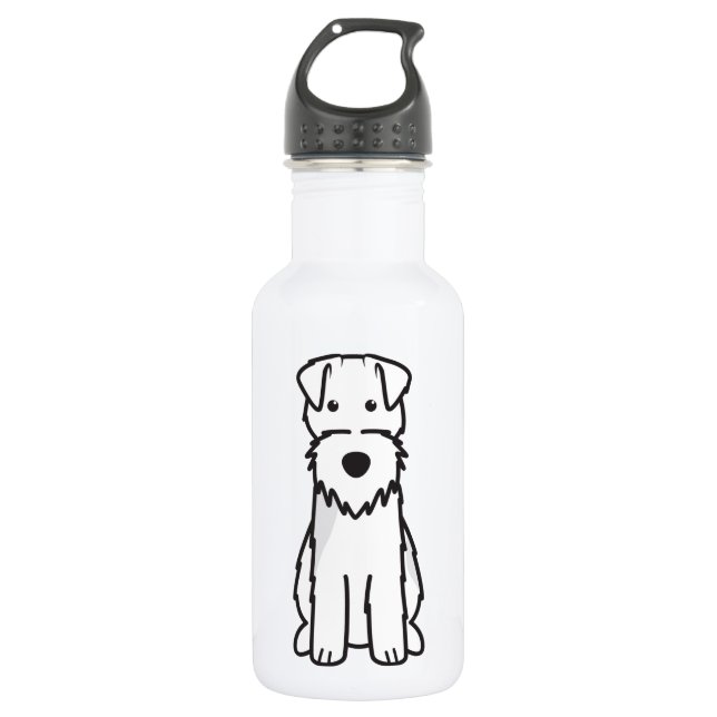 Waliser-Terrier-HundeCartoon Edelstahlflasche (Vorderseite)