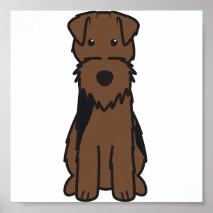 Waliser-Terrier-HundeCartoon Poster