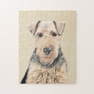 Waliser-Terrier-Malerei - niedliche ursprüngliche