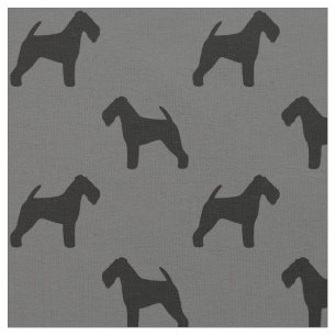 Waliser-Terrier-Silhouette-Muster Stoff