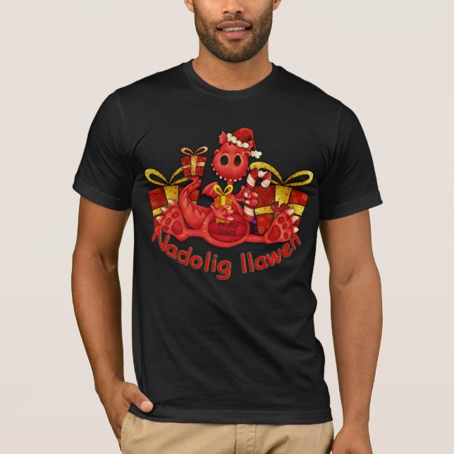 Waliser-Weihnachtst-shirt - Nadolig Llawen T-Shirt (Vorderseite)