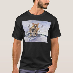 Walisercorgi-Hunderudersport T-Shirt