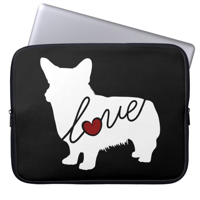 Walisercorgi-Liebe Laptopschutzhülle (Vorderseite)