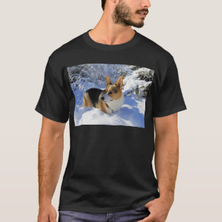 Walisercorgi-Schnee-Tag T-Shirt