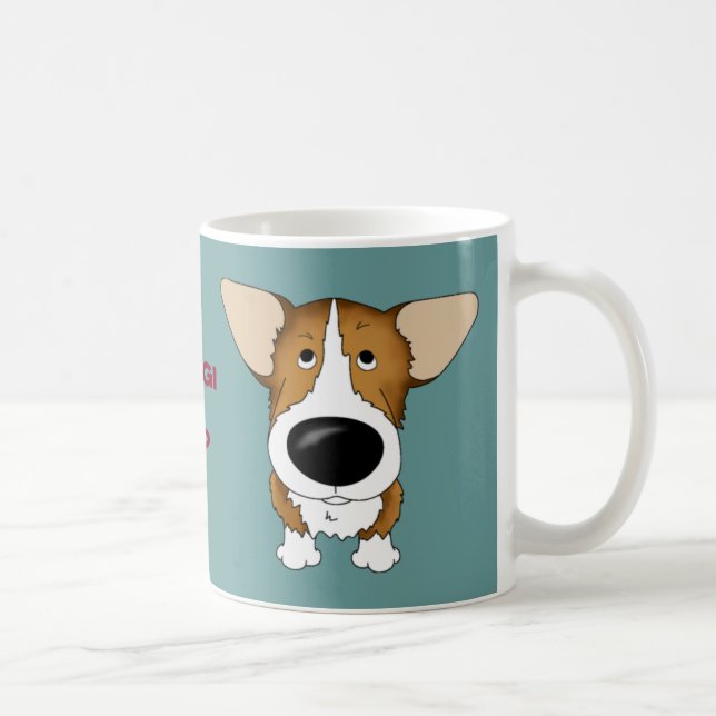 Walisercorgi-Vater-Tasse Kaffeetasse (Rechts)
