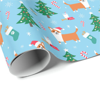 Walisercorgi-WeihnachtsPackpapier Geschenkpapier