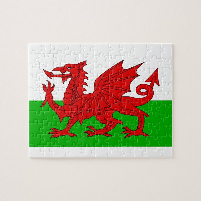 Walisisch / Wales Flag - Cymru Hochwertiges Bild (Horizontal)