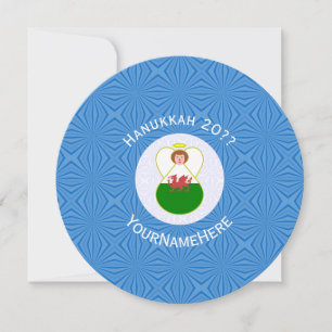 Walisische Angel Hanukka Flag Personalisiert Einladung