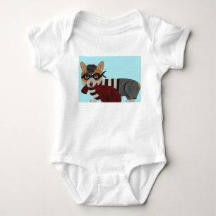 Walisische Corgi-Behandlung-Dieb-Einbrecher-T-Shir Baby Strampler