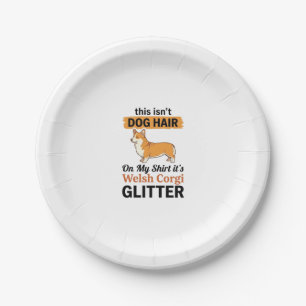 Walisische Corgi Glitter Lustiges Hunde Liebhaber  Pappteller