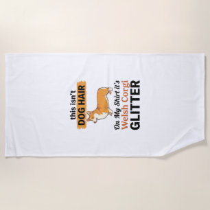 Walisische Corgi Glitter Lustiges Hunde Liebhaber Strandtuch