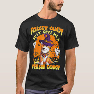 Walisische Corgi Halloween Grusel Kostüm Hundebesi T-Shirt
