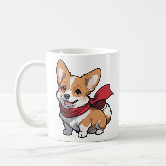 Walisische Corgi-Hund Kaffeetasse (Links)