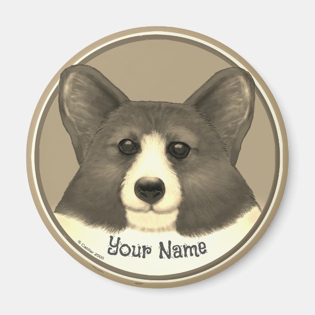 Walisische Corgi-Hund Magnet (Vorne)