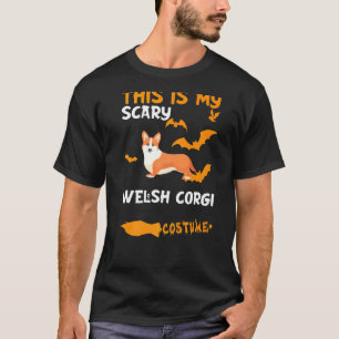 Walisische Corgi-Kostüm Halloween faules gruselige T-Shirt