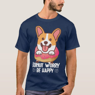 Walisische Corgi Liebhaber Lustige T-Shirts Donut 