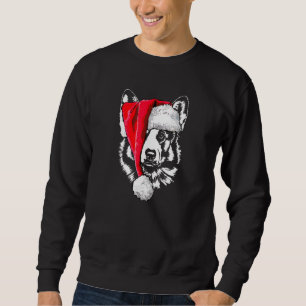 Walisische Corgi Weihnachtsmann Weihnachten Hundem Sweatshirt