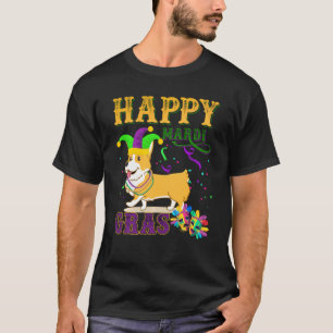 Walisische Corgis Hund Mardi Gras Kostüm Party Fei T-Shirt
