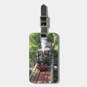 Walisische Dampflokomotive. Gepäckanhänger