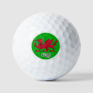 Walisische Drachenbälle, patriotische Wales / Cymr Golfball