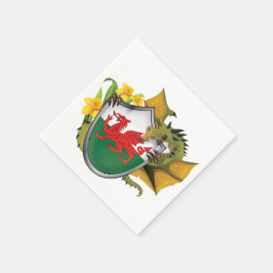Walisische Drachenflagge Serviette