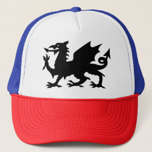 Walisische Drachenflagge, Wales Drachenflagge, Eng Truckerkappe