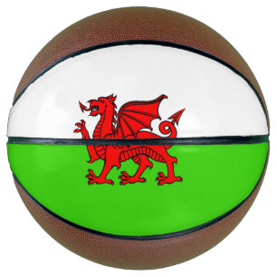 walisische Flagge Basketball
