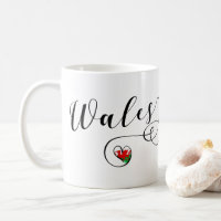 Walisische Flagge im Herzen, Wales