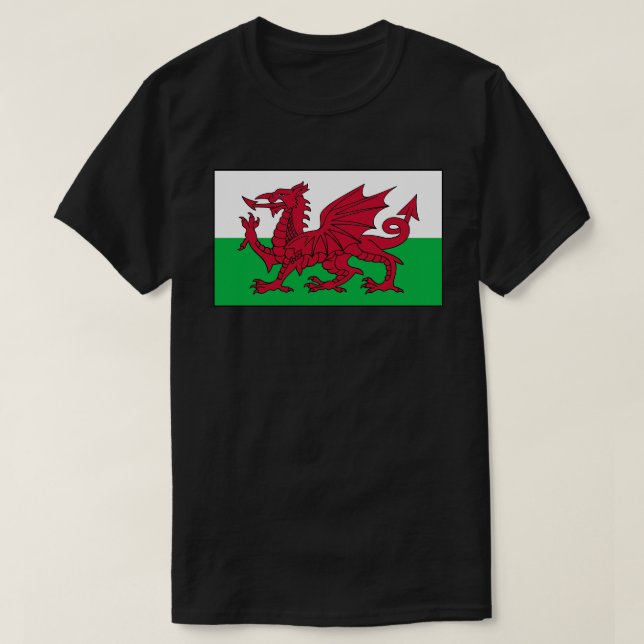 Walisische Flagge T-Shirt (Design vorne)