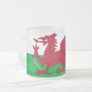 Walisische Flagge & Wales, Cymru Patriot / sport Mattglastasse