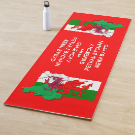 Walisische Flagge Wales ST DAVID QUOTE Red Yogamatte