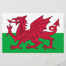 Walisische Flagge (Wales) (walisischer Drache) Briefpapier