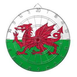 Walisische Flagge (Wales) (walisischer Drache) Dartscheibe