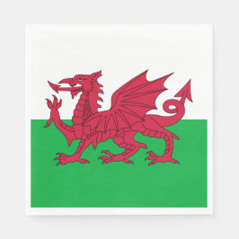 Walisische Flagge (Wales) (walisischer Drache) Serviette