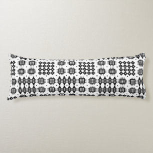 Walisische Imitat Tapestry Schwarz-Weiß-Kissen Seitenschläferkissen