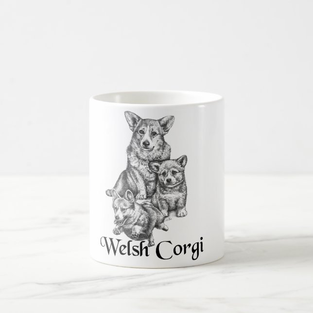 Walisische Korgi Kaffeetasse (Mittel)