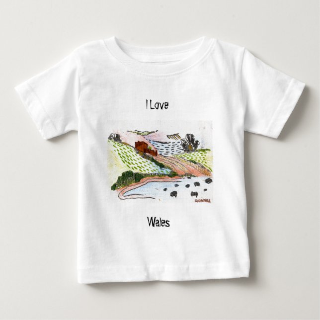 Walisische Landschaft Baby T-shirt (Vorderseite)