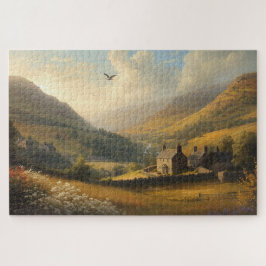 Walisische Landschaftstäler-Puzzleteile