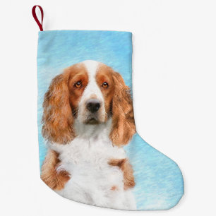 Walisische Springer Spaniel Malerei - Originale Hu Kleiner Weihnachtsstrumpf