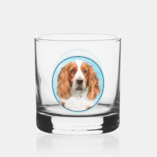 Walisische Springer Spaniel Malerei - Originale Hu Whiskyglas