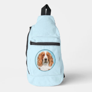 Walisische Springer Spaniel Malerei Originale Hund Crossbody Bag