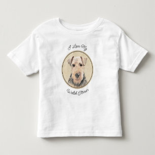 Walisische Terrier-Malerei - Niedliche Original Hu Kleinkind T-shirt