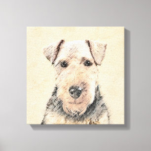 Walisische Terrier-Malerei - Niedliche Original Hu Leinwanddruck