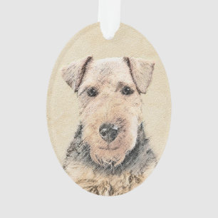 Walisische Terrier-Malerei - Niedliche Original Hu Ornament